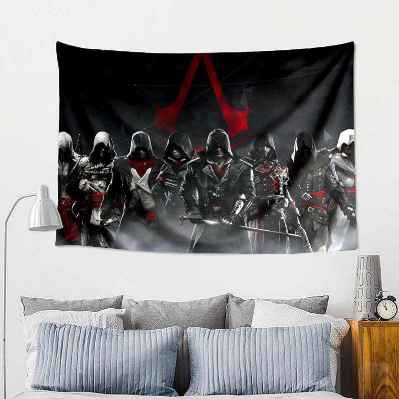 Assassin Game Printed Tapestry, Wall Hanging,Livingroom, dormitory, Large Wall Decor, Fabric Decor Fan Birthday Gifts