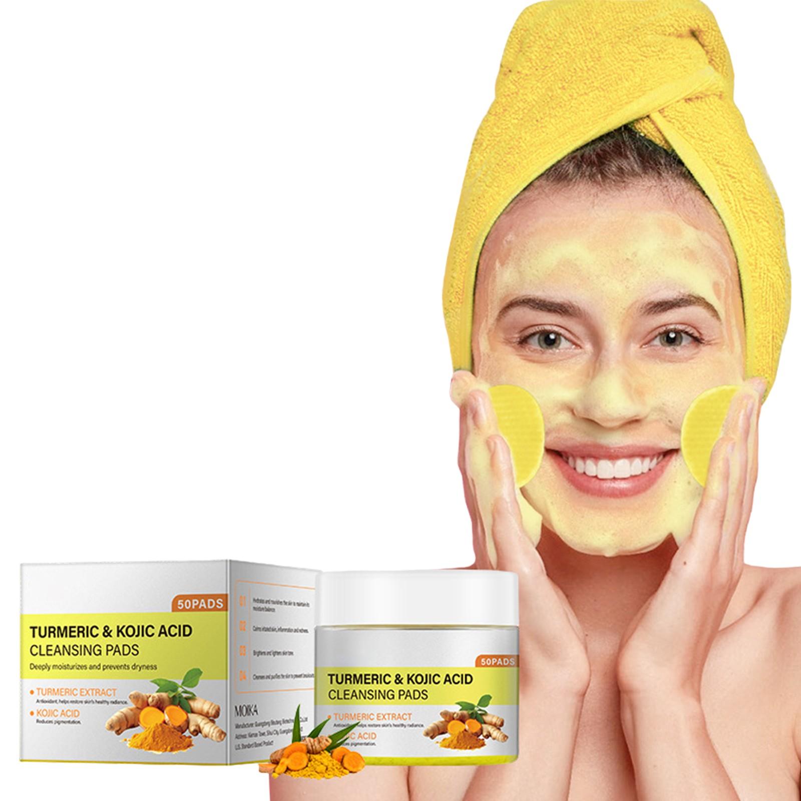 

Очищающие диски, очищающие диски Kojic помогают сбалансировать жир и воду кожи, увлажняют, удаляют излишки кератина с кожи тела, 50 шт./30 мл, One Size белый