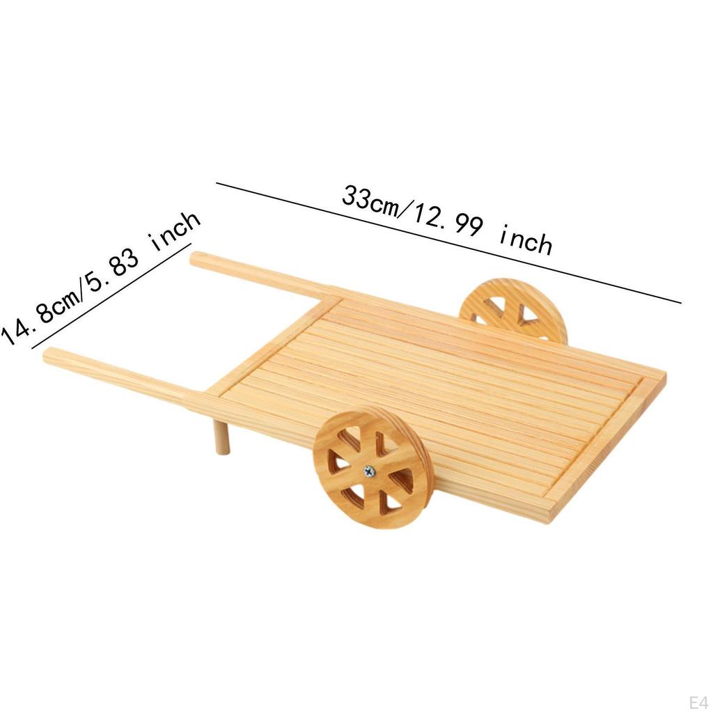 Sushi Display Cart Holder Wood Food Serving Snack Plate Tray