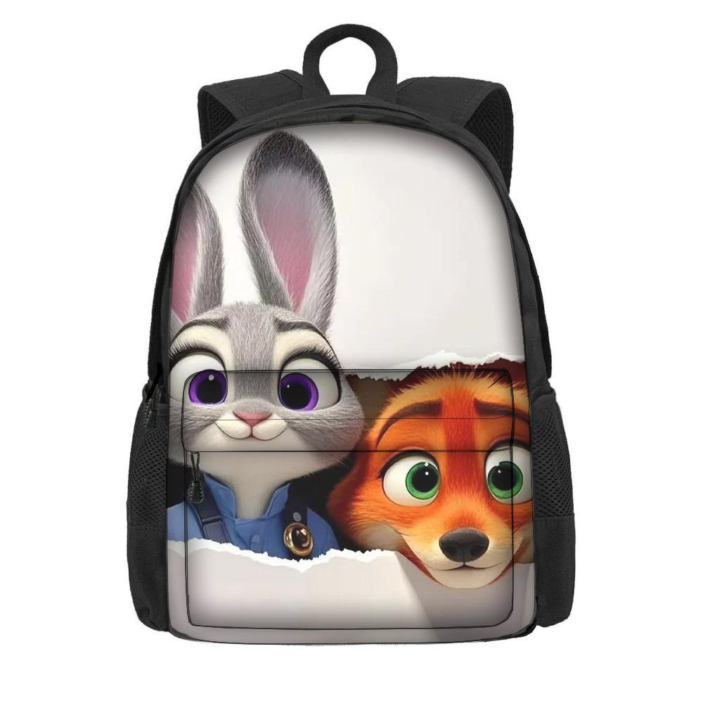 Kreslený batoh s motivem Zootopie 2 pro žáky základní školy, velká kapacita, lehký dvouramenný batoh