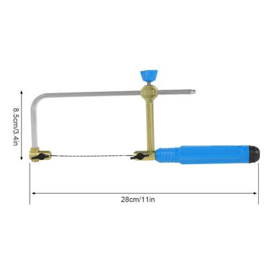 Coping Saw Heavy Duty Metal Hand Saw Fast Cutting Non-slip Hacksaw with 16 Replacement Steel Saw Blade Woodworking Tool Kit