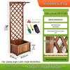 Anti-corrosion Wooden Trellis & Planter Box for Balcony Gardens