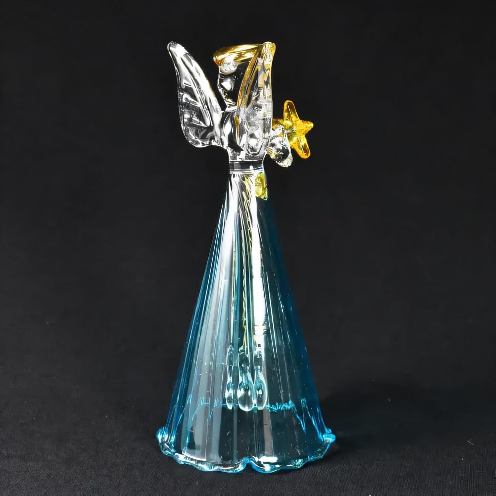 Fourcart Cute Handmade Glass Craft Wish Upon a Star x Set [Angel Bell] 6-Piece