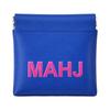 PU Leather Mahjong Score Card Pouch with Auto-Close Spring Frame, Small Storage Case for Home Table Use and Travel