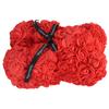 21cm Flower Bear Red Rose Shaped Bear Romantic Valentine"s Day Artificial Flower Bear for Wedding