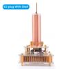 For Musical Tesla Coil Wireless Music Plasma Speaker Plasma Music Tesla Coil Module Golden With Acrylic Shell EU/US Plug DC8-32V