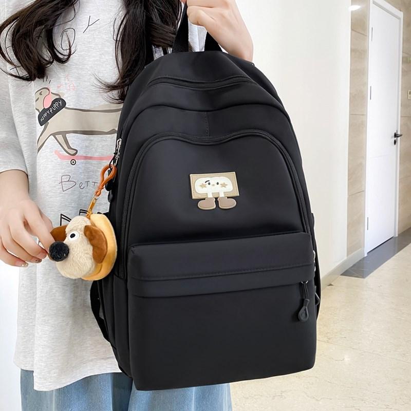 Korean version of schoolbag for female junior high school students, cute backpack, simple high school students, large-capacity travel backpack tide