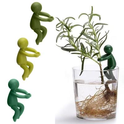 Stojan na rostliny Hydroponické rostliny Pothos Břečťan Lucky Bamboo Sukulenty Kreslený držák s designem svorky Dekorace pro vnitřní zahradu