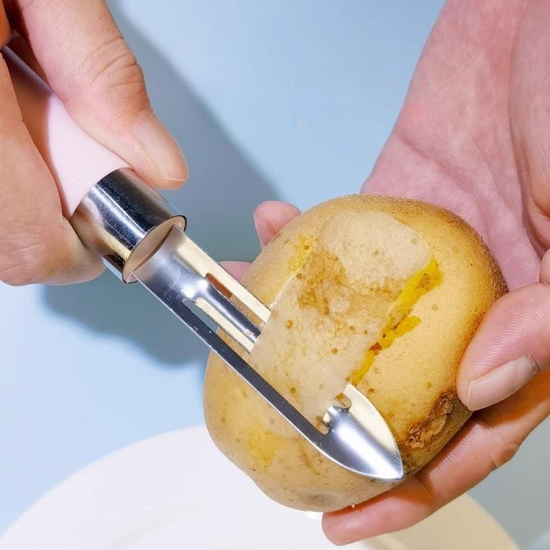 Pelador de frutas y verduras multifunción, pelador de patatas y zanahorias, antideslizante, para el hogar, utensilios de cocina.