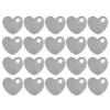 20pcs DIY HeartShaped Pendant Stainless Steel Pendant with Hole Jewelry Making Accessory(Steel Color 9 X 10mm)
