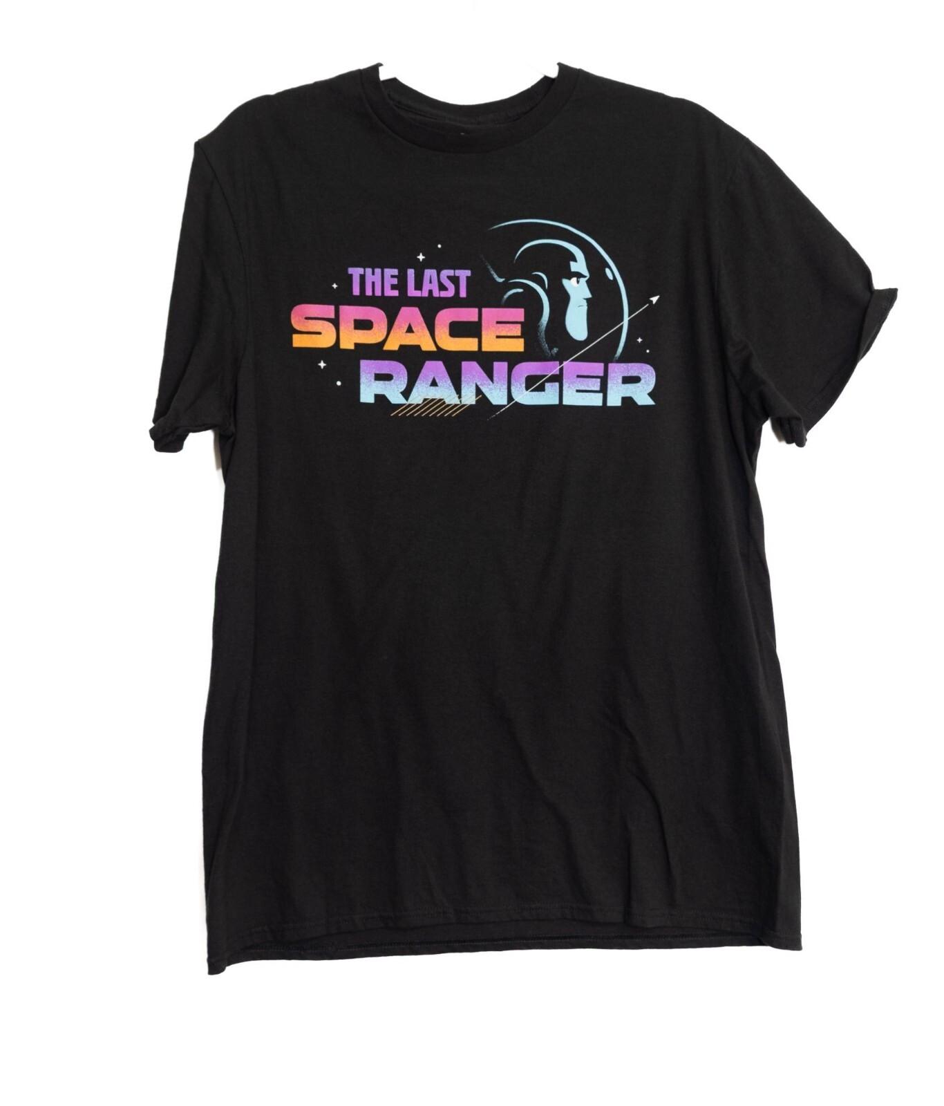 The Last Space Ranger Graphic T-Shirt Size L Black Crewneck Unisex Cotton Blend XL