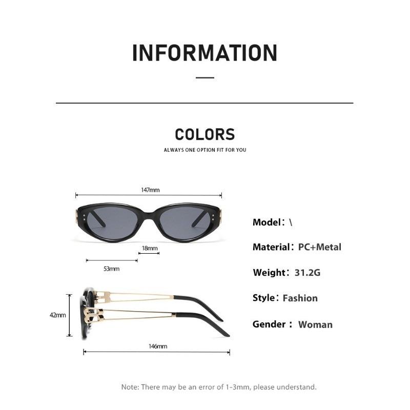New Trendy Cat Eye Sunglasses Casual and Versatile Korean Version Fashionable Sunglasses Sun Protection High-end Feel