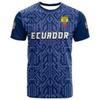 Summer Round Neck 3D Ecuadorian National Emblem and Flag Pattern Printed Top Fashionable Casual Short Sleeved Children's Boy T-shirts