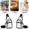 Wasserdichte PVC Sport Brusttasche Große Kapazität Verstellbar Transparent Crossbody Tasche Leichtes Design Transparentes Material