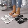 Fashion Flip-flops for Women, Outdoor Square-toe Slippers, Casual Beach Sandals for Vacation