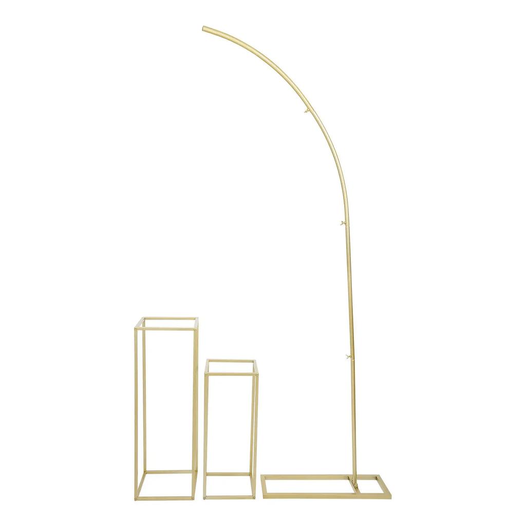 Arch Backdrop Stand with 2 Flower Stands & Balloon Arch Stand for Wedding Parties & Event Setups balloon arch kit