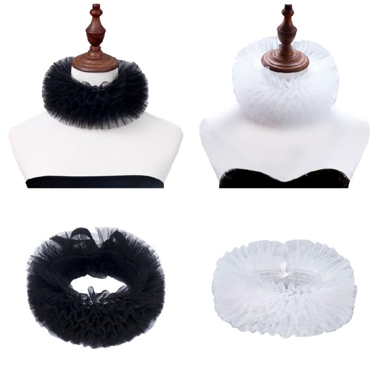 Vintage Gotisk Halskrage Victorian Lager på Lager Volangprydd Choker med Bandage för Kvinnor Flickor Halloween Kostym