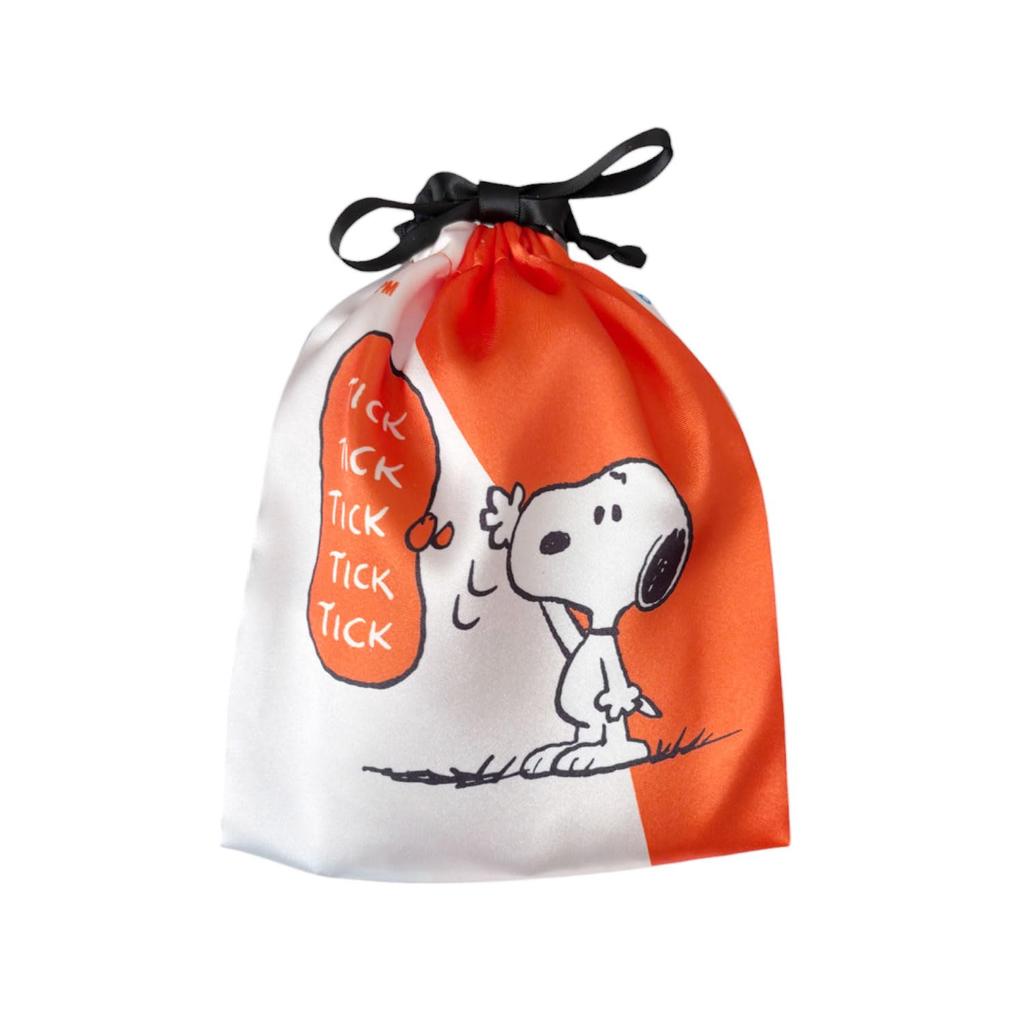 Small Planet PEANUTS Ribbon Drawstring Bag Time