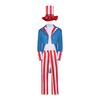 The Purge Cosplay Costume Uncle Sam Independence Day Performance Wear For Halloween Party