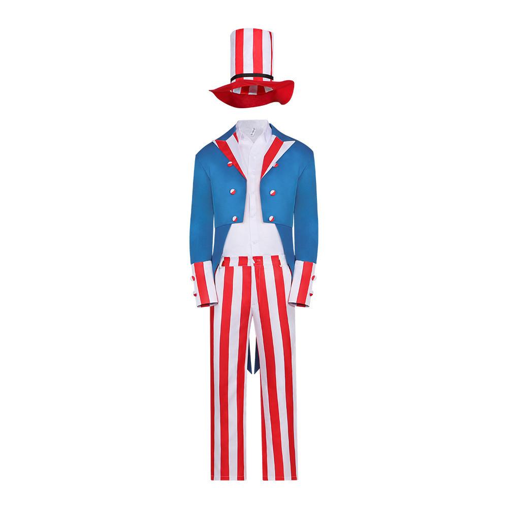 The Purge Cosplay Costume Uncle Sam Independence Day Performance Wear For Halloween Party