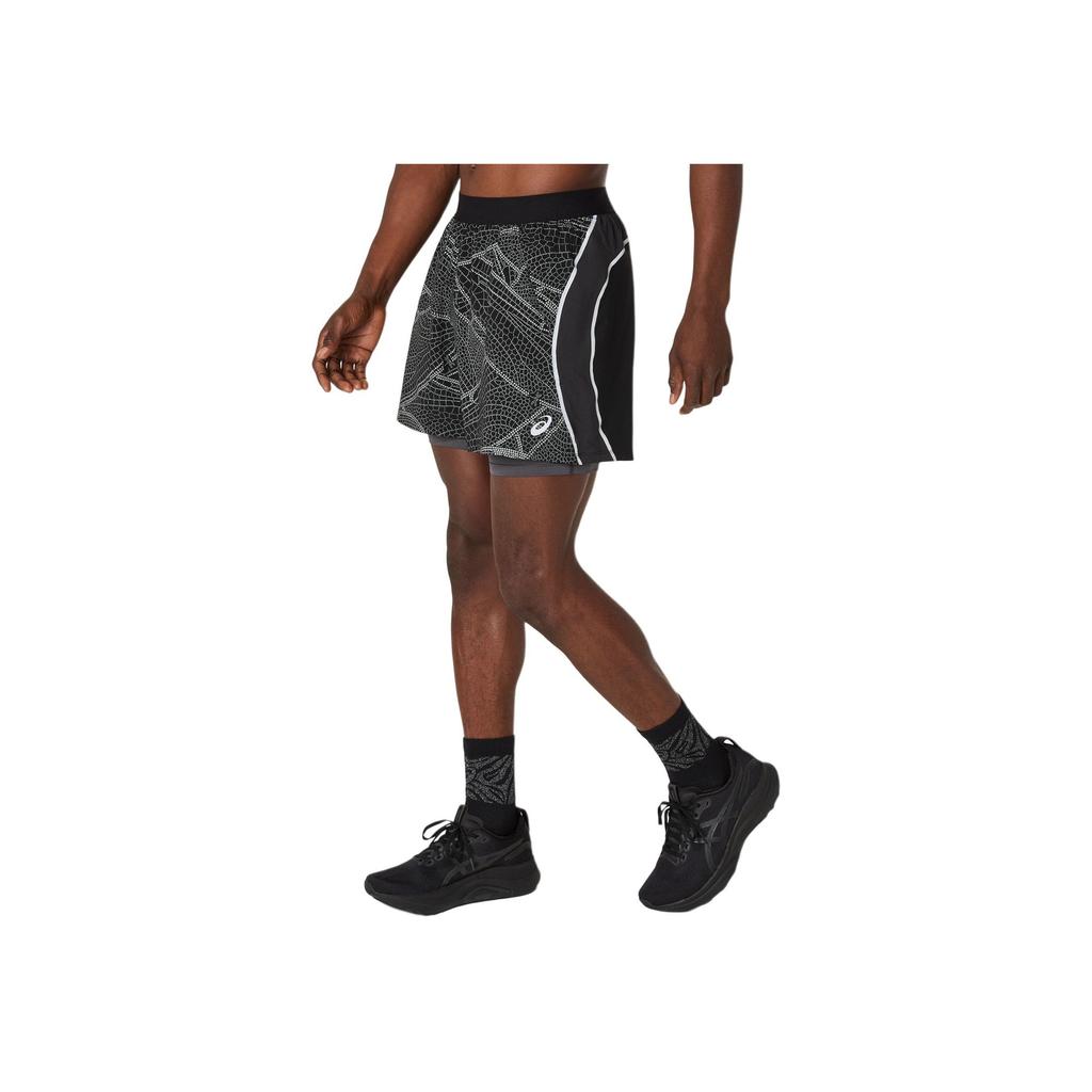 Asics Logo All Over Print Lace-Up Casual Shorts Men shorts 2011D367-001