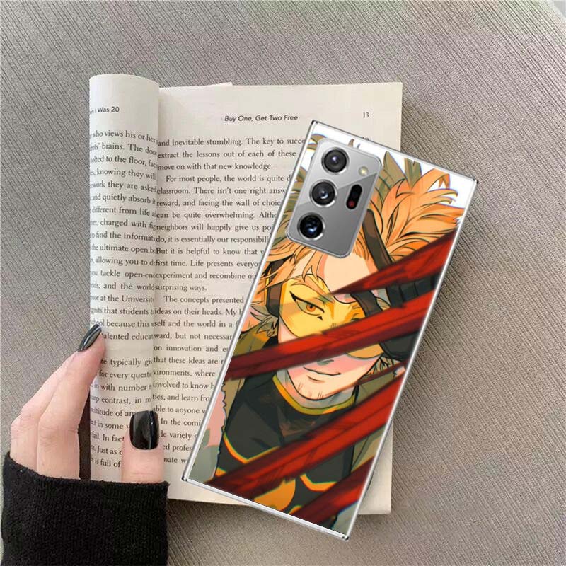 Anime MHA Hawks BNHA Phone Case For Samsung Galaxy S25 Edge S24 S23 FE S22 S26 Ultra S21 S20 S10 Plus Capa Soft