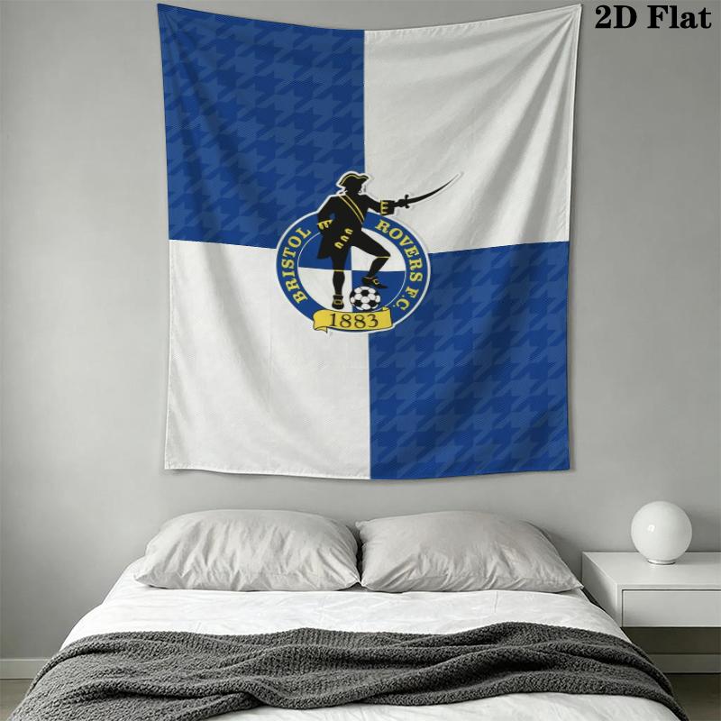 Arazzo da Parete Bristol Rovers fc Appeso Estetico alla Parete Coperta in Tessuto Stampato Arazzi Decorativi per Camera da Letto Soggiorno Arredamento per la Casa