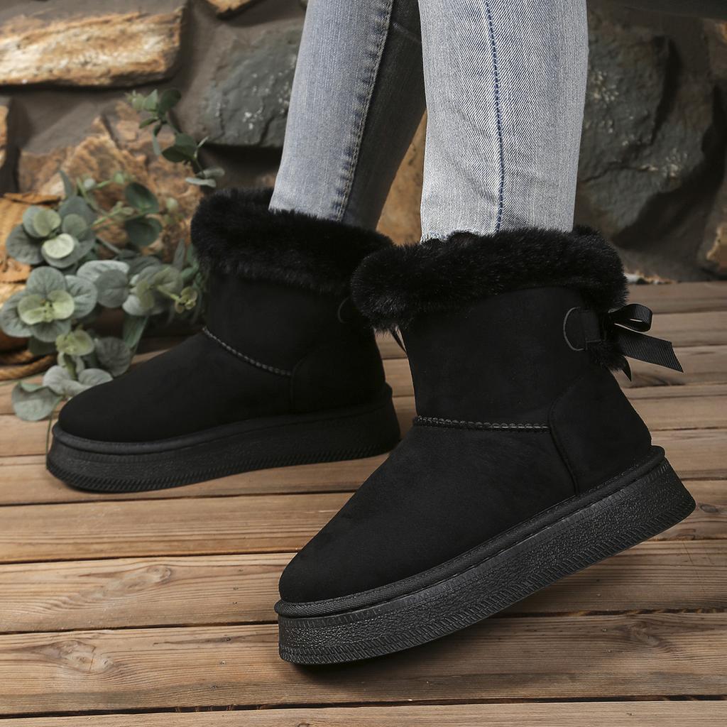 Women's Winter Snow Boots Not Tired Feet Thick Soles Non-slip Cold Padded Lining Thickened Warm Home Outdoor Travel Cotton Shoes