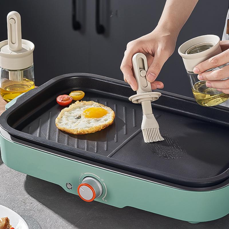 Telescopic Oil Brush Integrated Bottle Adjustable Length High Temperature Resistant Household Kitchen Barbecue Baking Tool