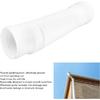Rain Gutter Downspout Extension Flexible PE Extendable Drain Away Extender for Outdoor Villa Round (White)