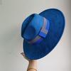 Elastisches Band Buntes Wildlederhut Herbst und Winter Damenfilzhut Breitkrempiger Hut Britischer Stil Retro Herrenhut Gorras Hombre