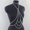 Sexy Fashion Imitation Pearls Tassel Body Chain Waist Belly Chain Woman Female Body Jewelry Bohomia Summer Clothing Accessoires