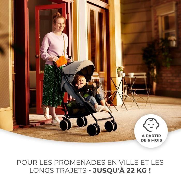Poussette canne SIESTA - Kinderkraft - Position allongée - Pliable/Compacte - Rose