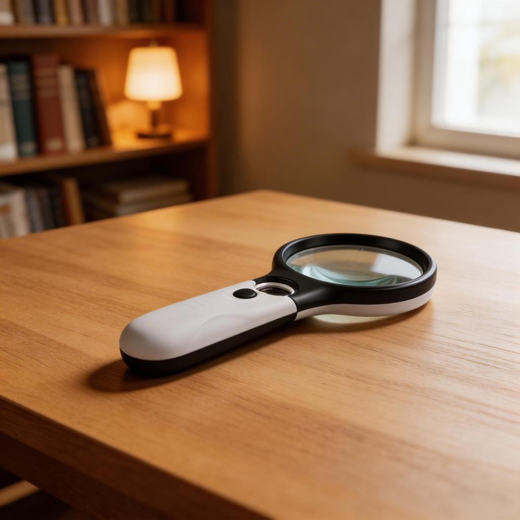 3X Magnification 45X Handheld Loupe LED Magnifying Glass