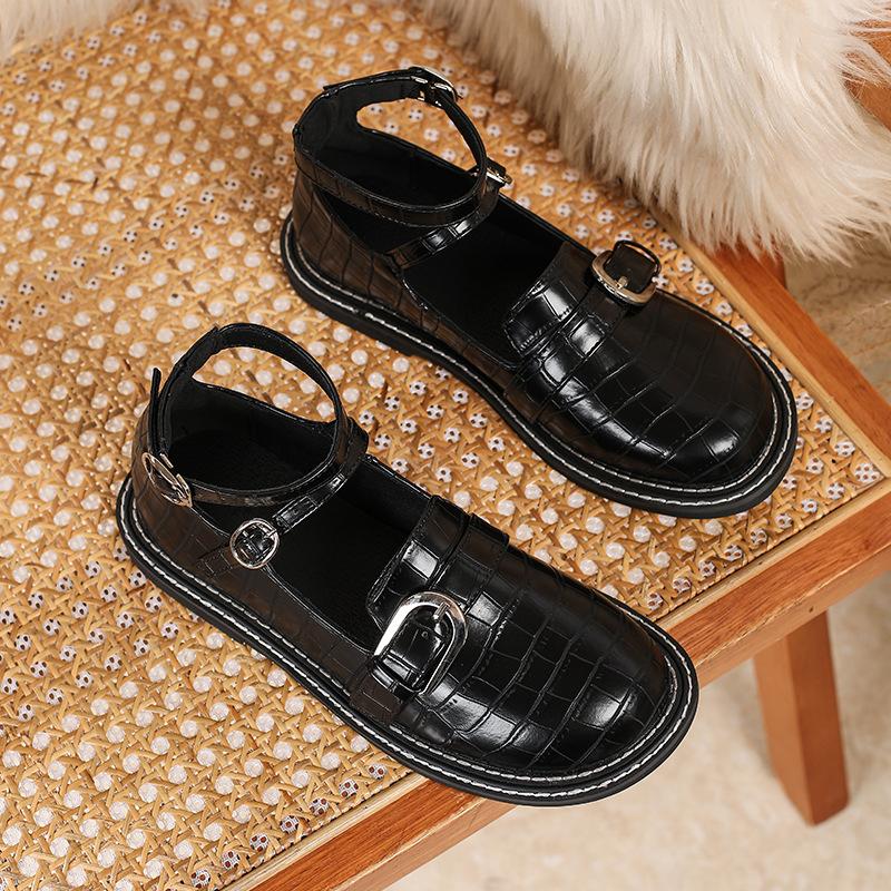 

Маленькие кожаные туфли ретро с ремешком на одной пряжке, на низком каблуке, одинарные туфли, женские, на низком каблуке, удобные 40 чёрный