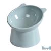 High-Foot Cat Bowl: Non-Slip, Anti-Tip, Slanted Design for Pet Neck Protection.