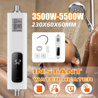 5500W 220V LED Akıllı Anında Elektrikli Şofben Sıcaklık Ayarlanabilir Isıtıcı Banyo Duş Mutfak Isıtıcı