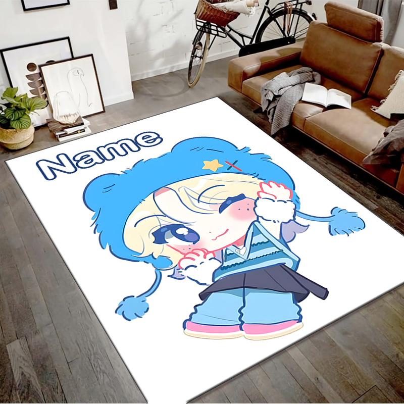 Custom Kpop Team Mat Personalized Name, Polyester Washable Indoor Entryway Rug, Gift for Christmas, Easter, Thanksgiving Day