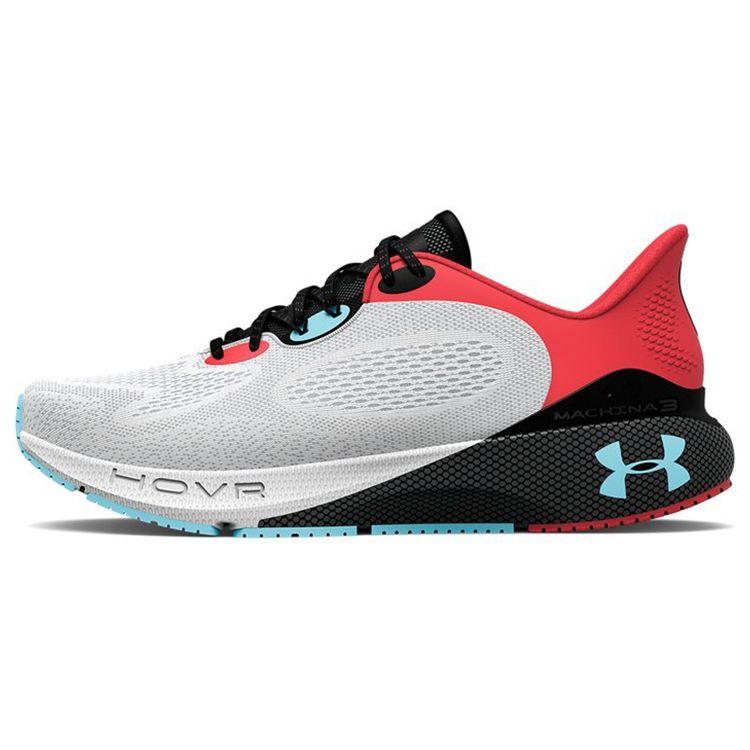 Under Armour HOVR Machina 3 Comfortable Fabric Low-Top Casual Running Shoes Women Sneaker White Red Black 3025703-100
