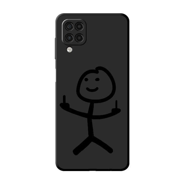 Cartoon Matchman Case For Samsung Galaxy A52 A53 A13 A12 A32 A33 A51 A21s A71 A23 A31 A22 5G Black Phone Shell