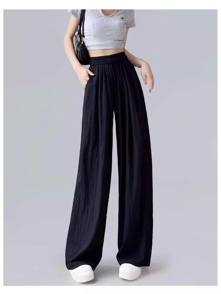 2026 New Style High-Waisted Wide-Leg Summer Pants - Lightweight, Versatile, Casual Fit for Effortless Elegance