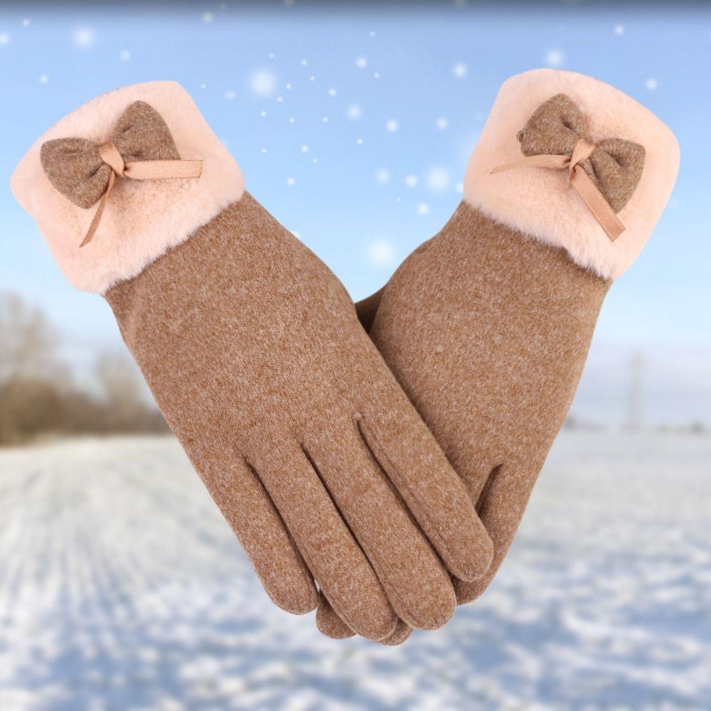 Thickened Warm Gloves Plush Driving Mittens Fashion Winter Gloves  for Outdoor