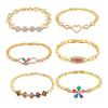 Elegant Luxury Flower Copper Bracelet Women'S Color Zircon Multi-Style Jewelry Accessories Bracelet Fashion Pbr-266