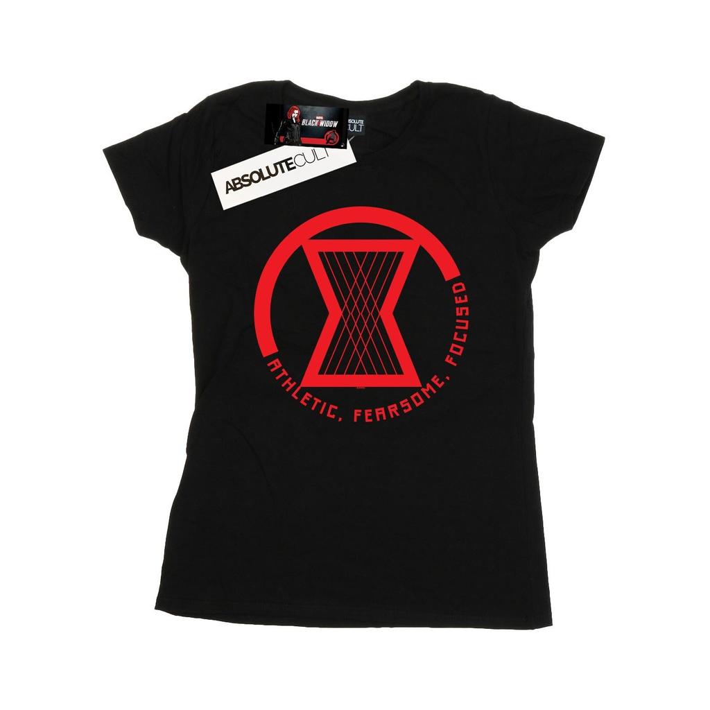 Marvel Womens/Ladies Black Widow Movie Athletic Logo Cotton T-Shirt