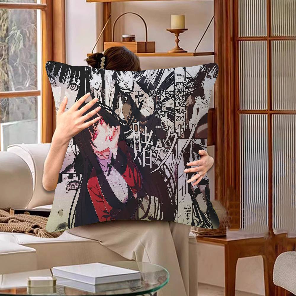 Kakegurui Anime Pillow Cushion Cover Pillowcase Living Room Sofa Home Decor Customized