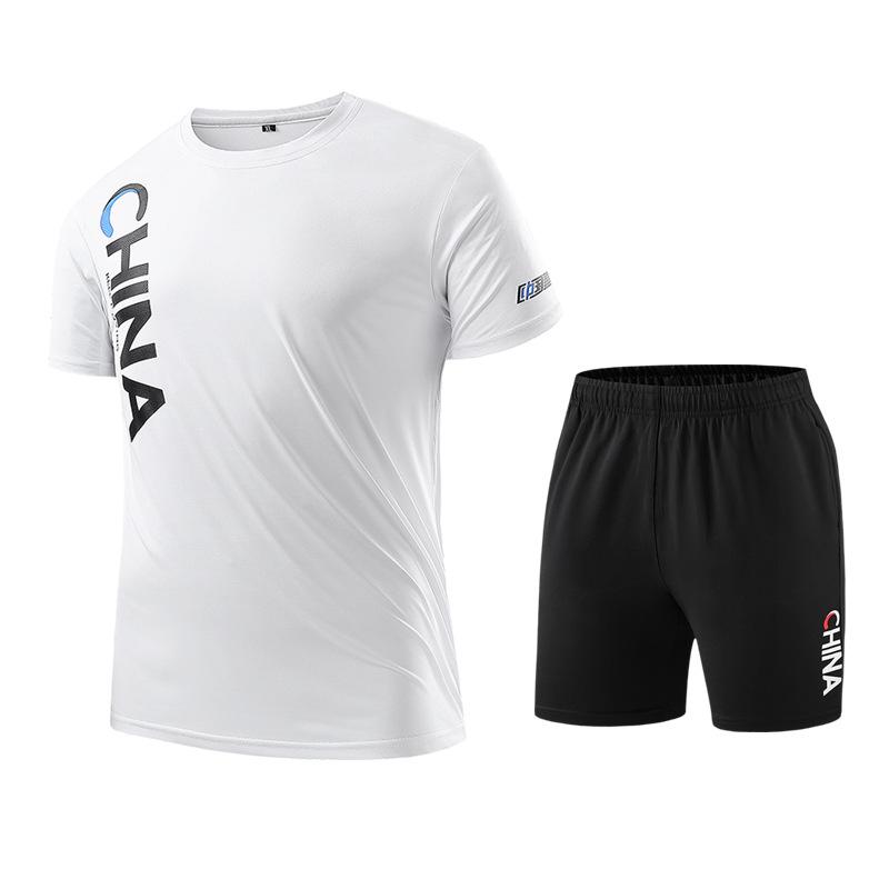 2020 Summer Quick-Dry Men's & Women's Casual Sports Set: Short-Sleeve T-Shirt & Shorts for Fitness, Coaching, & Basketball