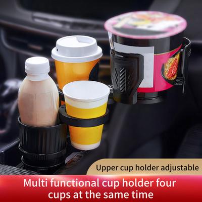 Espansore Portabicchieri Auto Automatico Grande Portabottiglia d'Acqua con Bussola Girevole Universale Regolabile Accessori Auto