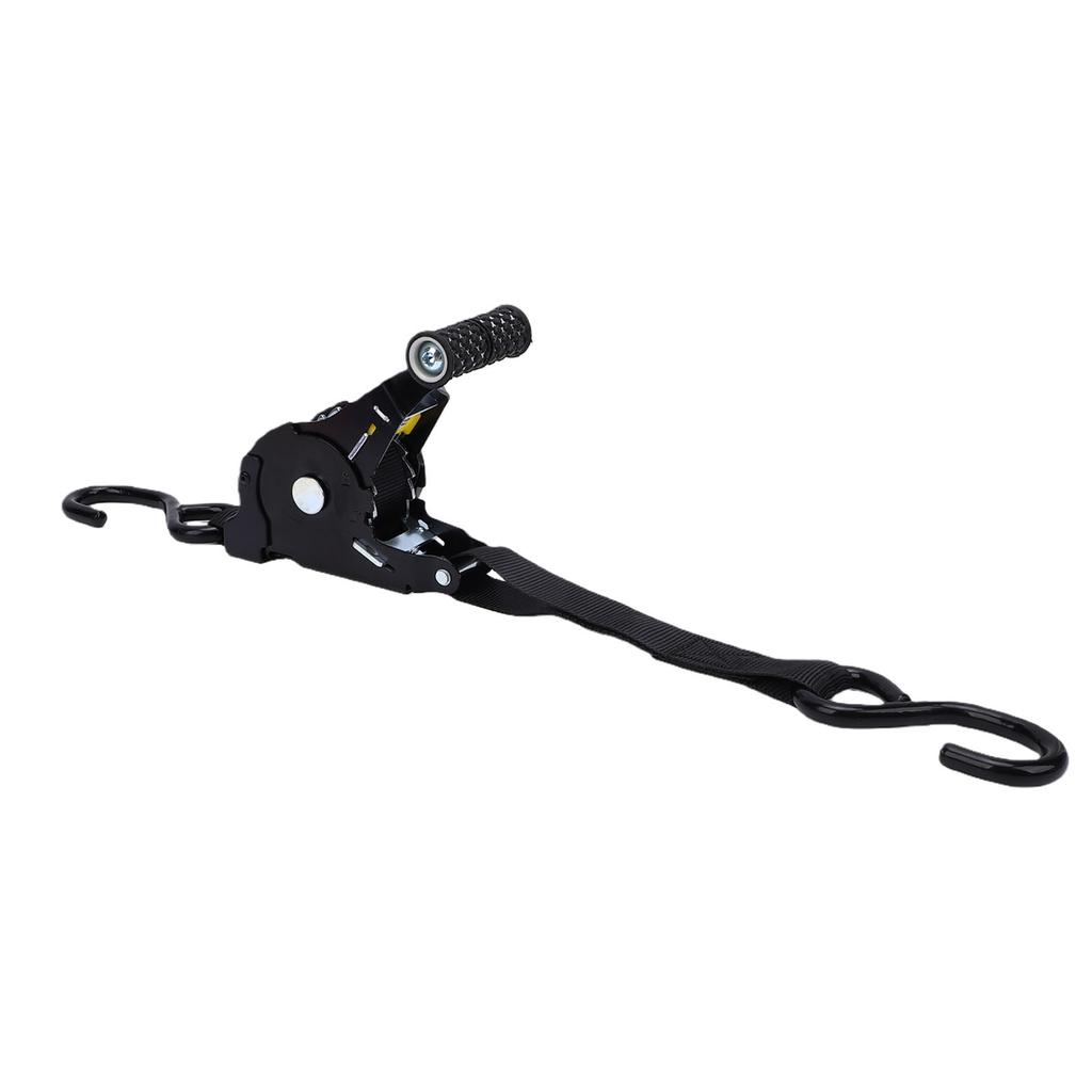 Retractable Ratchet Strap with Padded Handle 1 Inch 10 Feet Auto Retraction Tie Down Strap for Cargo Transport 1500lb