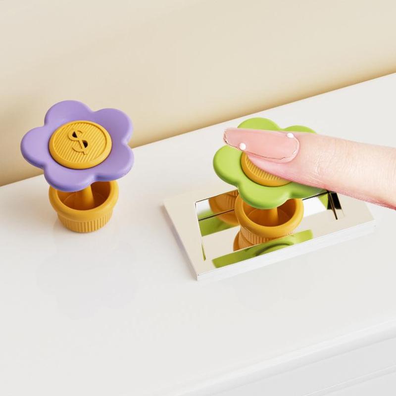 Handle Toilet Press Button Flower Shaped Press Tank Push Switch Toilet Bathing Room Decor Water Press Flush Button Tools