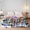 Anime-style characters with vibrant fantasy design. Flannel blanket for bedroom, living room, sofa, and nap sofas.